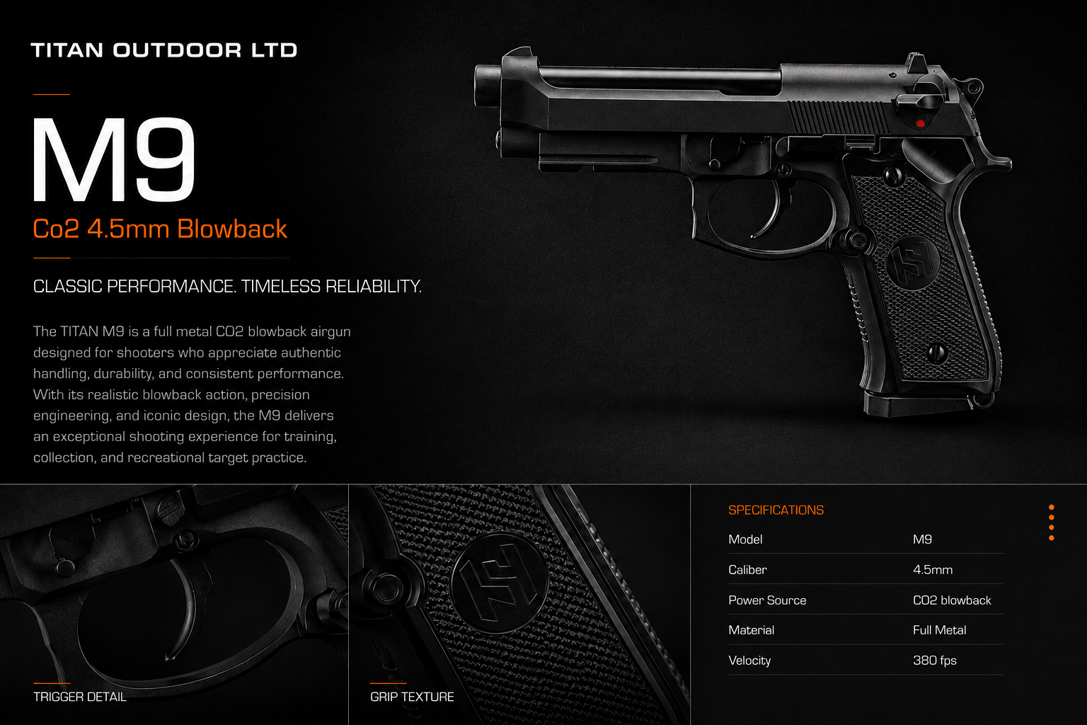 M9 — CO2 Blowback 4.5mm