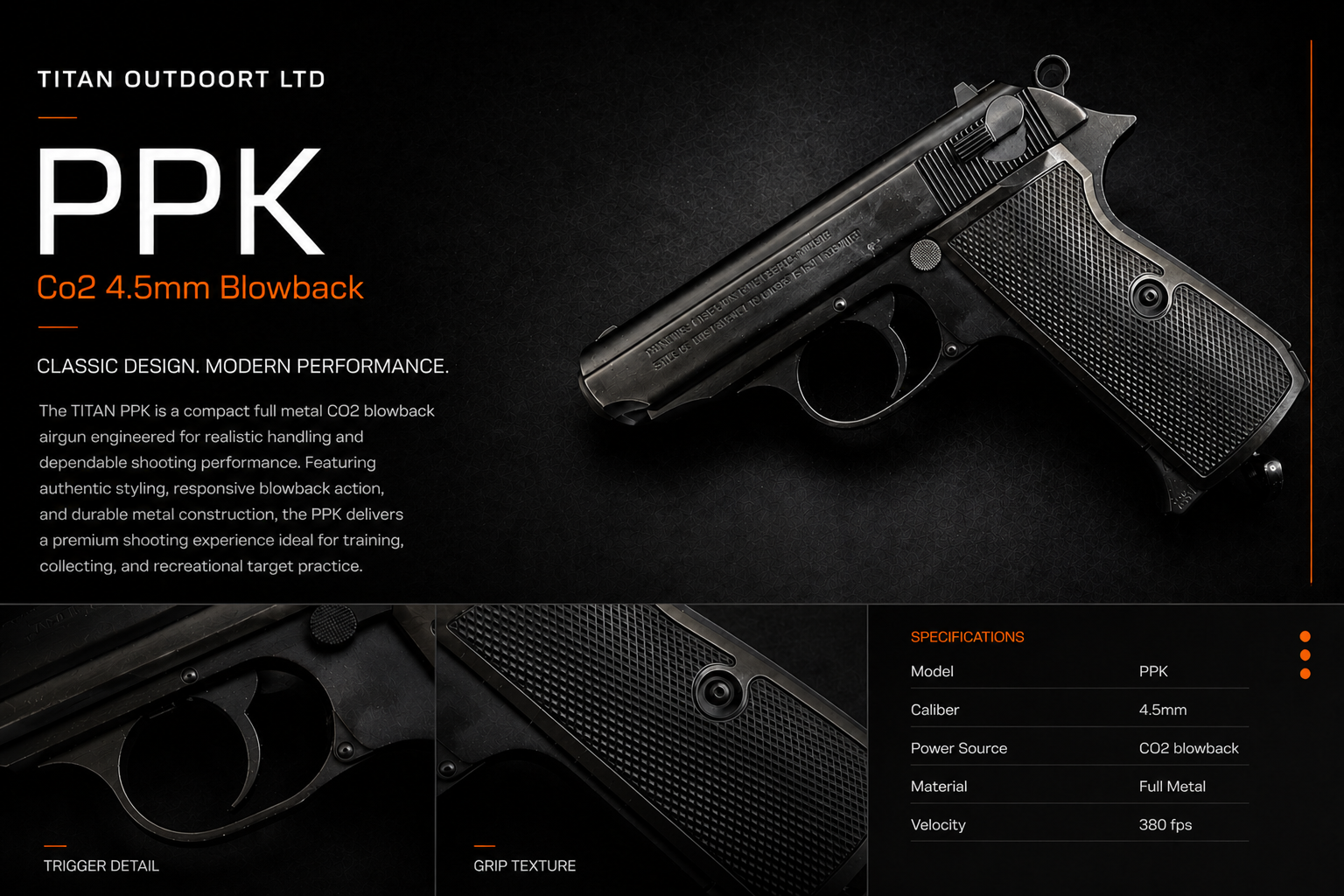 PPK — CO2 Blowback 4.5mm