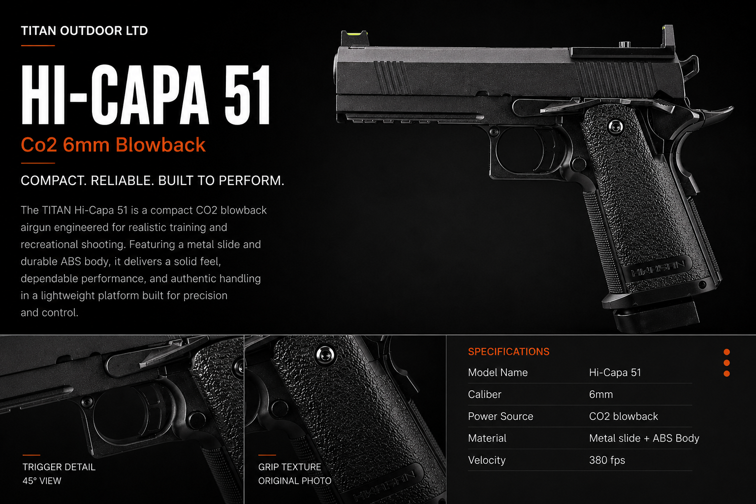 HI-Capa 5.1 — CO2 Blowback 6mm