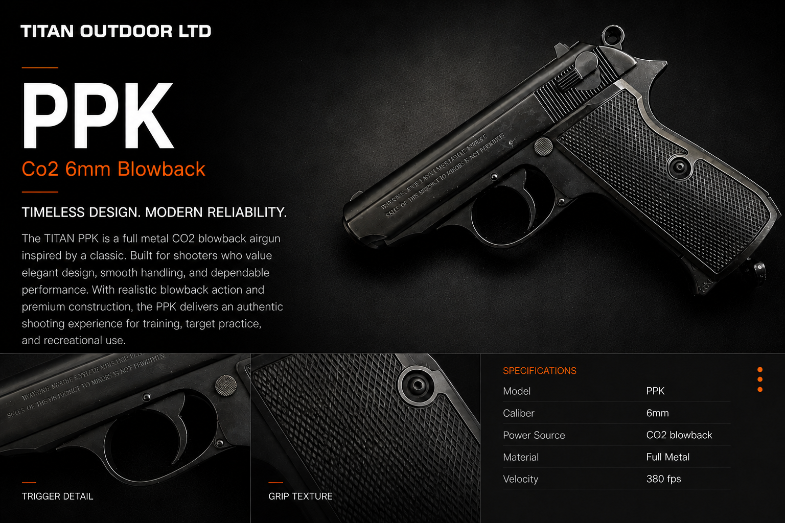 PPK — CO2 Blowback 6mm