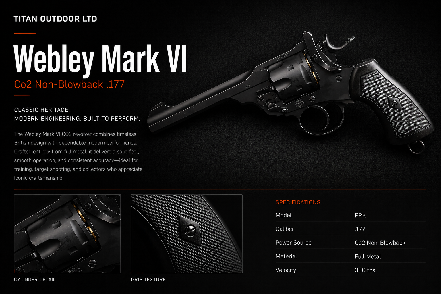 Webley Mark VI — CO2 Non-Blowback .177