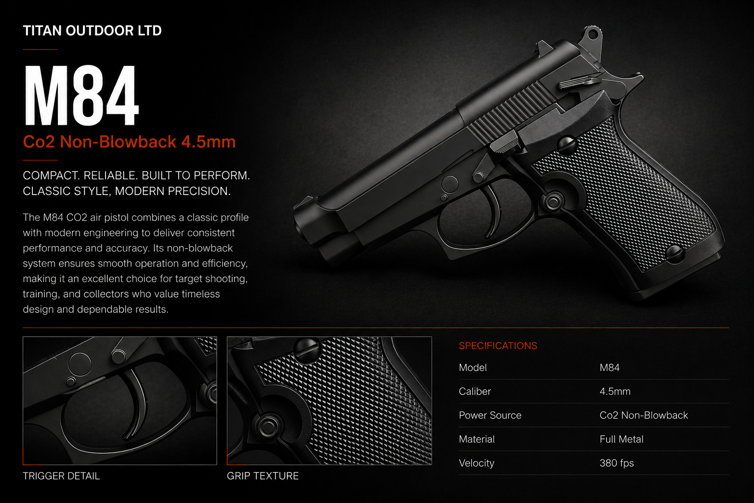 M84 — CO2 Non-Blowback 4.5mm