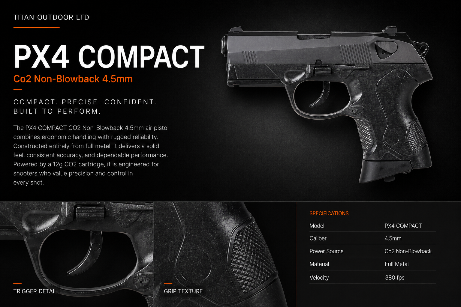 PX4 Compact — CO2 Non-Blowback 4.5mm