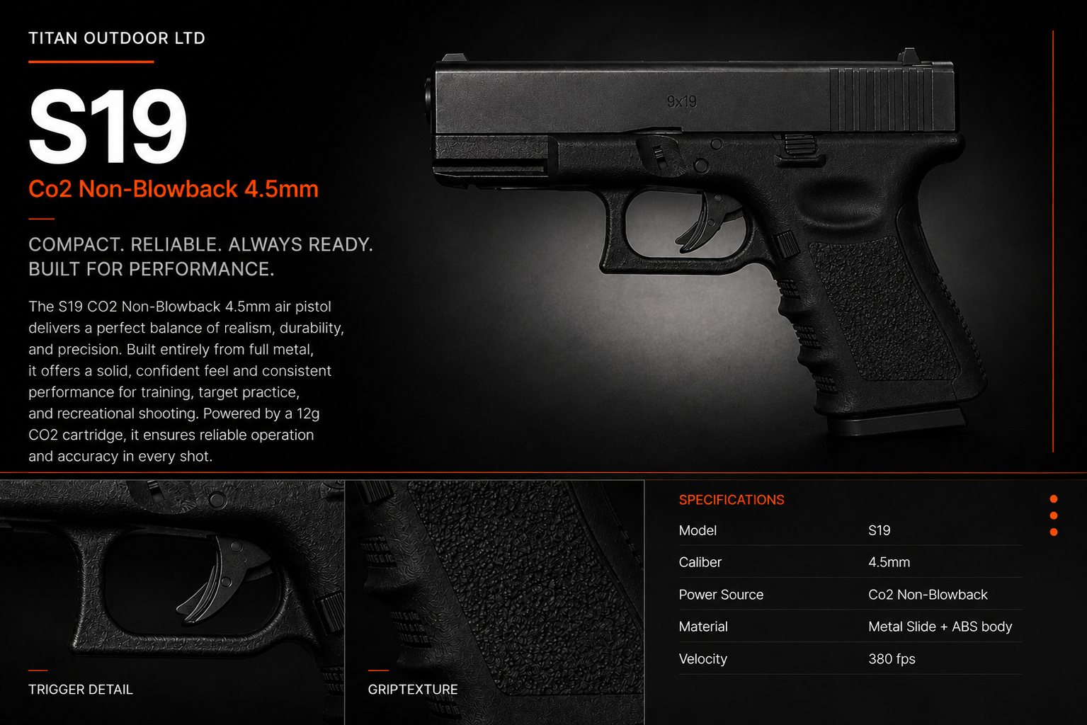 S19 — CO2 Non-Blowback 4.5mm