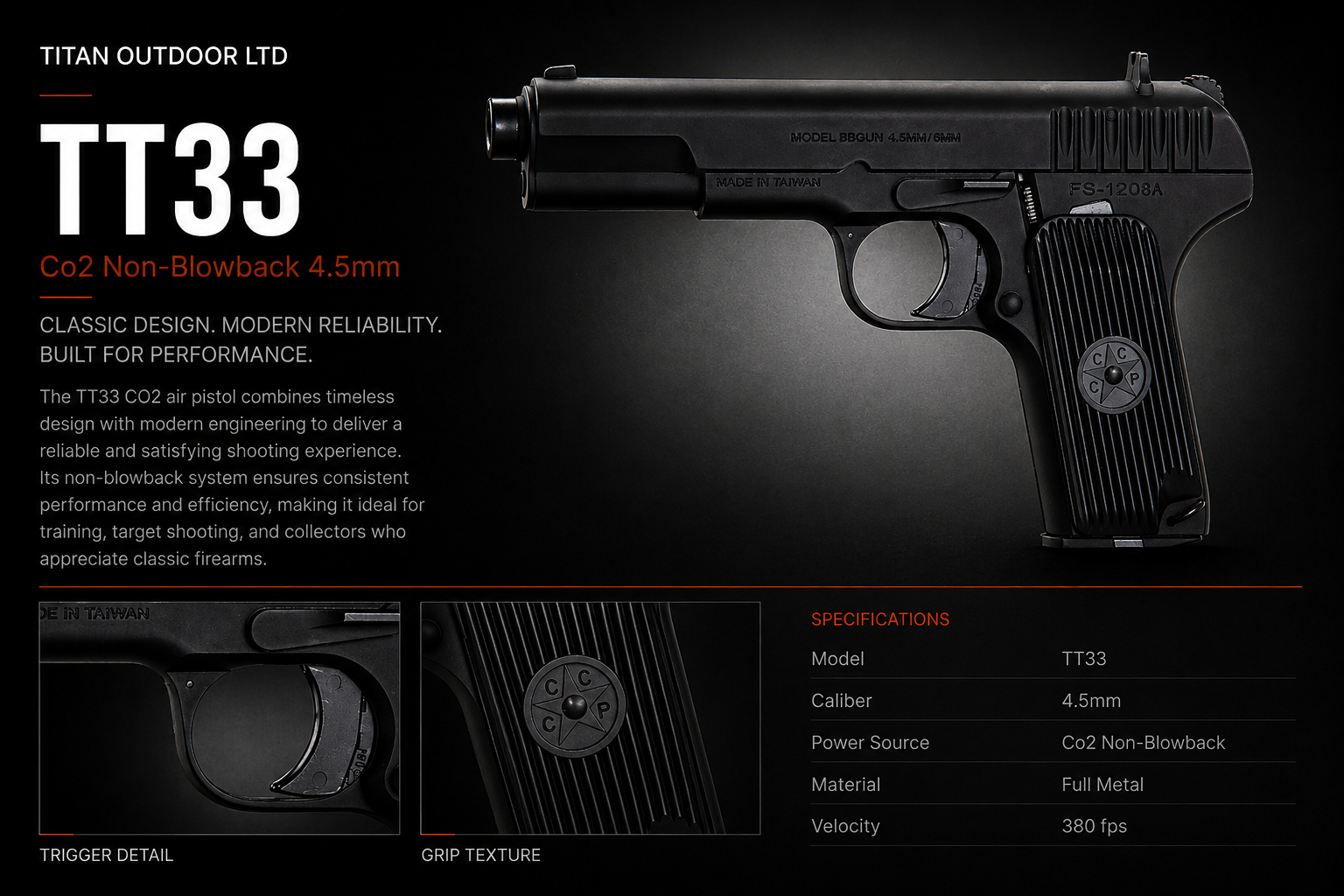 TT33 — CO2 Non-Blowback 4.5mm