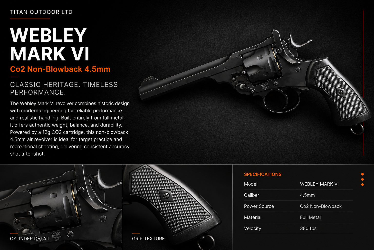 Webley Mark VI — CO2 Non-Blowback 4.5mm