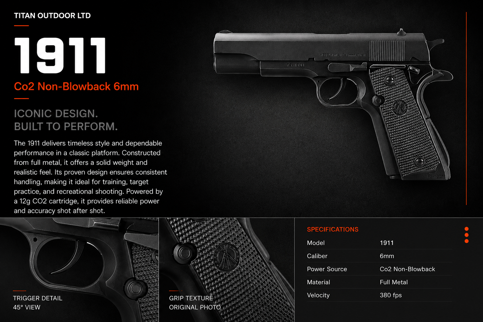 1911 — CO2 Non-Blowback 6mm