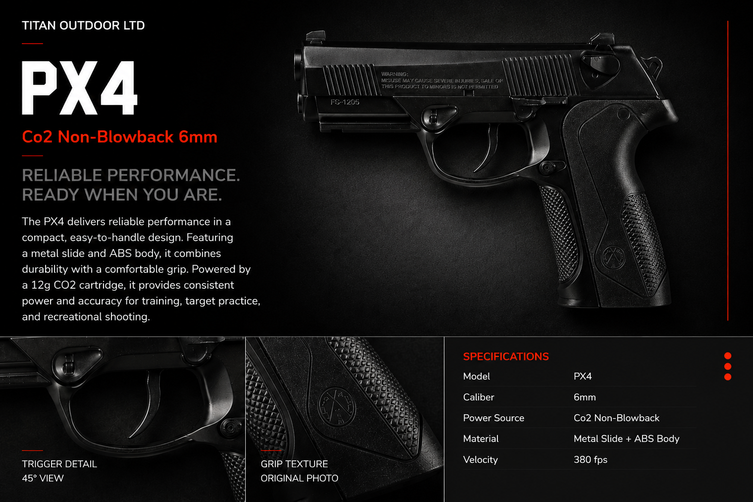 PX4 — CO2 Non-Blowback 6mm