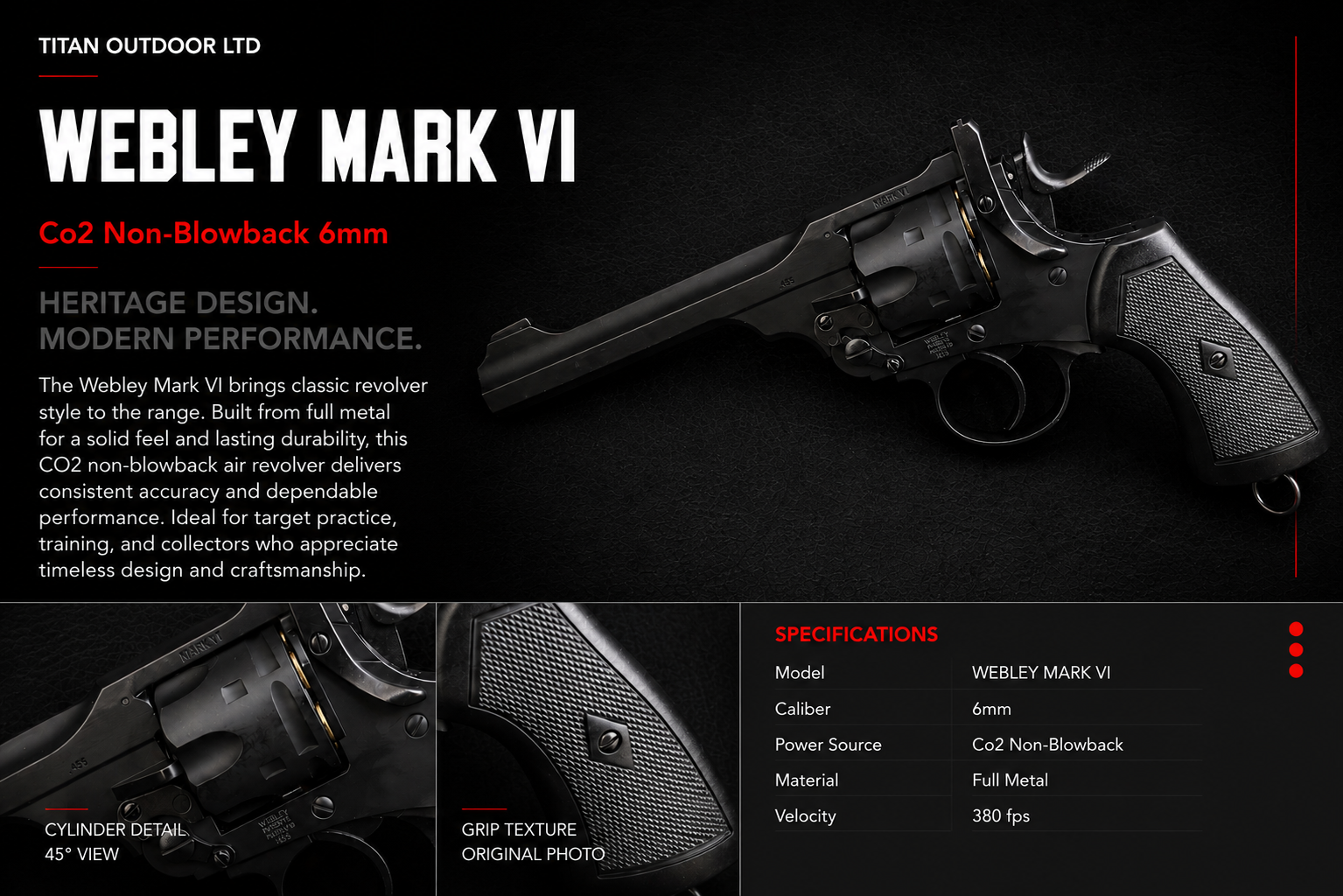 Webley Mark VI — CO2 Non-Blowback 6mm